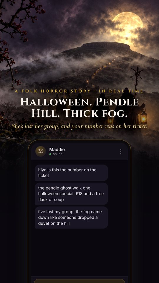Halloween. Pendle Hill. Thick fog.